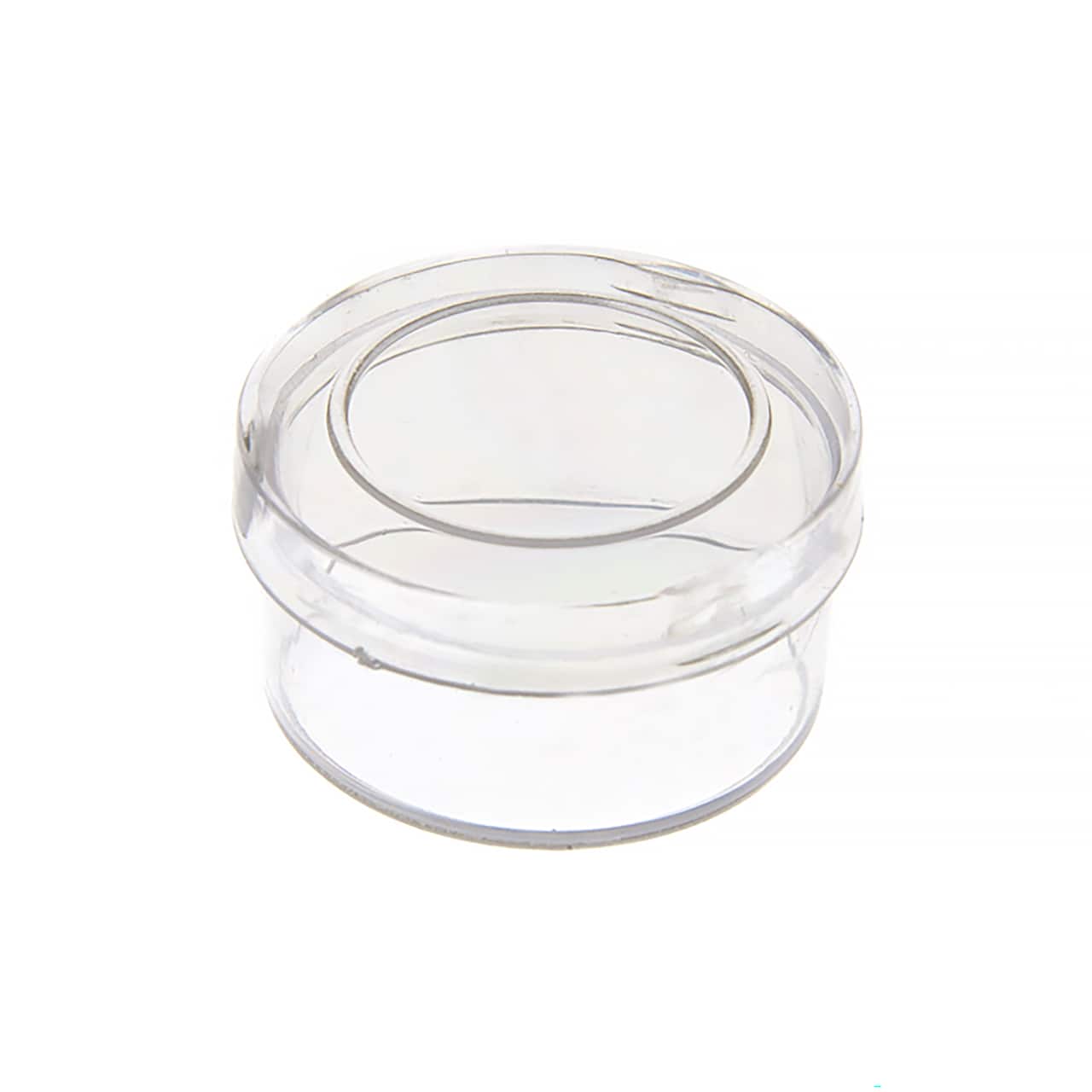 John Bead Mini Clear Plastic Round Containers, 12ct.